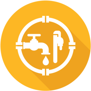 Yellow Faucet Wrench Pipe Icon