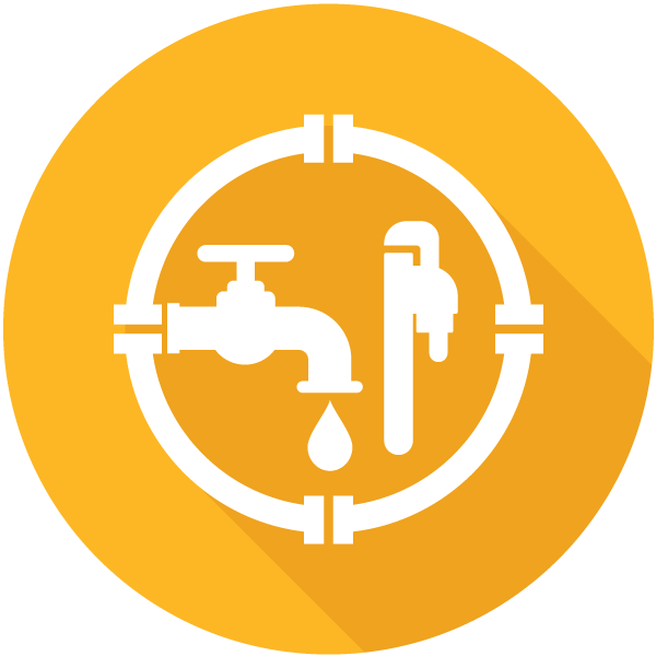 Yellow Faucet Wrench Pipe Icon